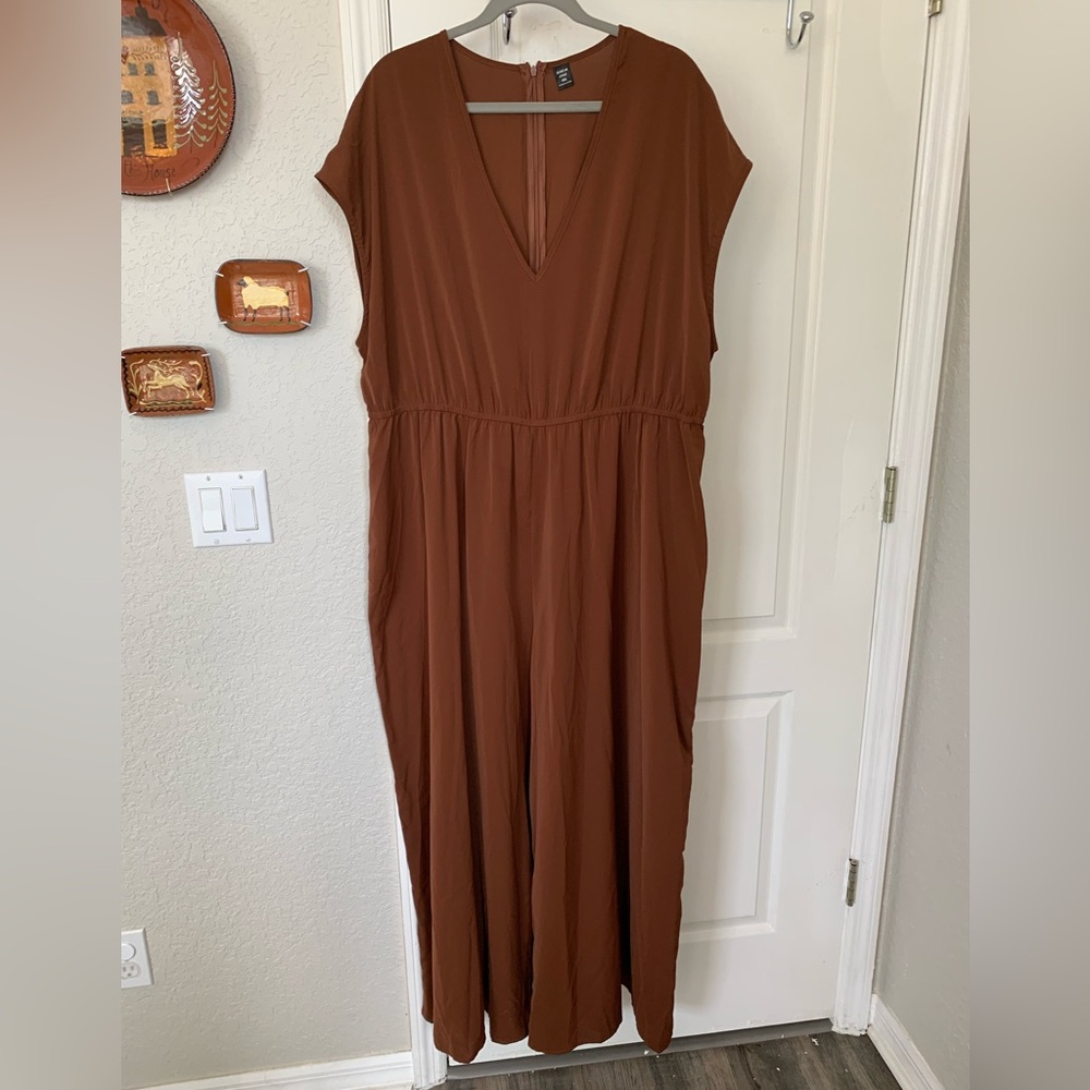 SHEIN Curve Rust Jumpsuit, Size 4XL